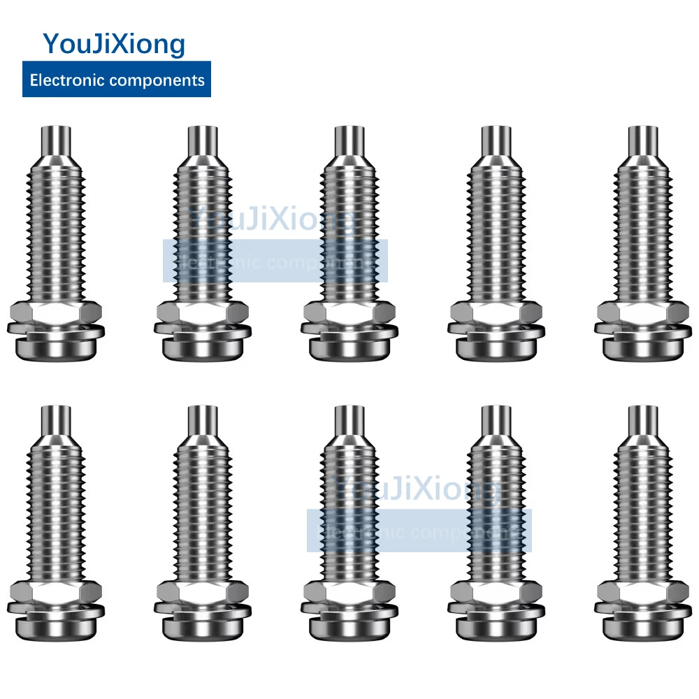 

10PCS 4mm Copper Banana Panel Socket Full Metal Terminal M6 Hexagonal Nut Opening