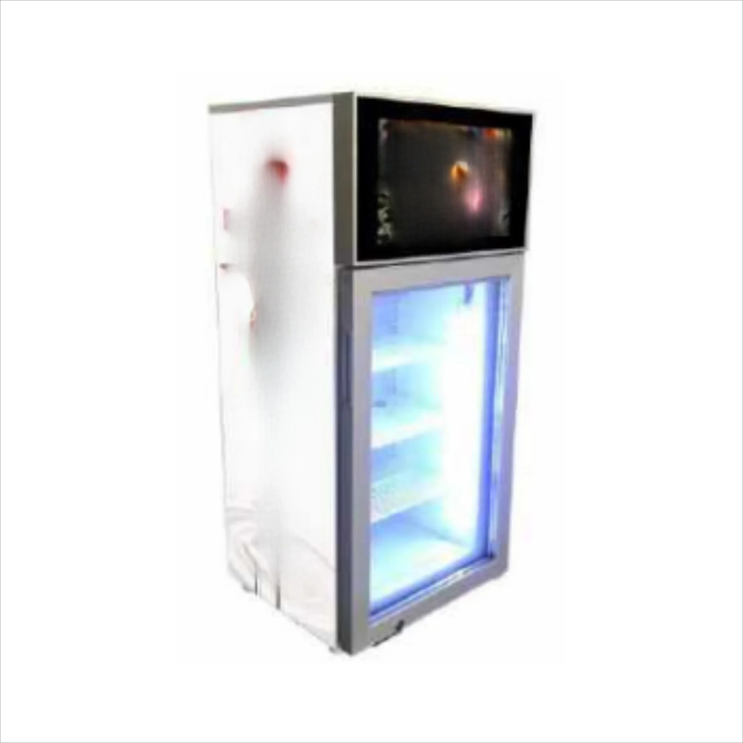Commercial Fresh Meat and Seafood Freezer Showcase Portable Supermarket Refrigerator with US Plug Used Condition