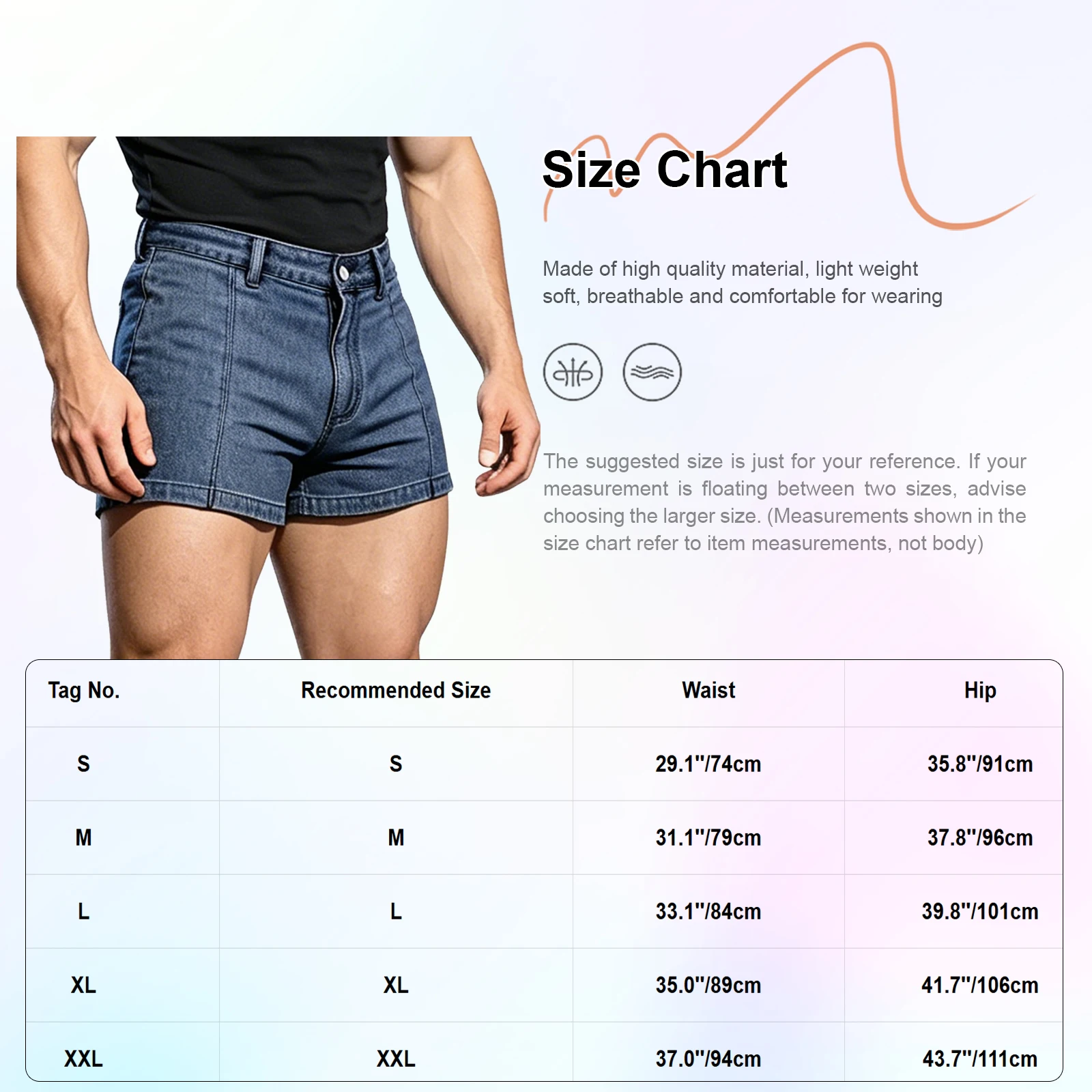 Mens Stretchy Skinny Trendy Boxers Shorts Casual Hot Pants Bottoms Casual Mid Waist Ripped Tight Fit Jean Shorts with Belt Loops view 5