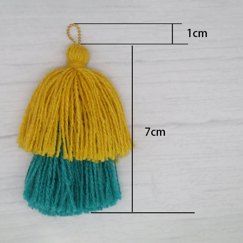 WFFNNKC 4-6Pcs 7CM Colorful Polyester Trim Tassels DIY Keychain Phone Fringe Pendants Sewing Curtains Accessories Jewelry Making