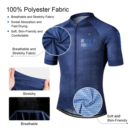 Imagen 2 del producto Camiseta de ciclismo de verano para hombre, camisetas de manga corta para bicicleta, Jersey para ciclismo, ropa deportiva para bicicleta de montaña MTB