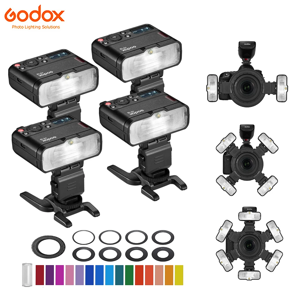 

Godox MF12 Mini TTL Macro Flash Light 2.4G Wireless Speedlite X2T XPro Transmitter for Dslr Camera Close-up Photography