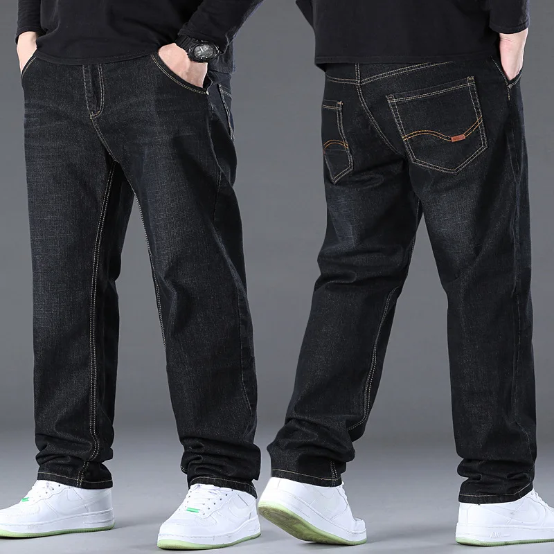 7XL Men's plus-size jeans Loose Straight Fashion retro blue jeans Personality Street wear Hip Hop high quality men's pants