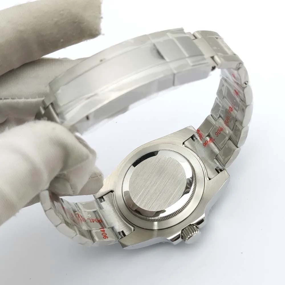 Мужские стильные водонепроницаемые часы из нержавеющей стали, сапфировые часы с автоподзаводом NH35, 40 мм, 100 м, новые деловые часы