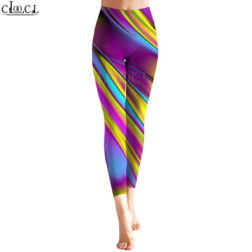 CLOOCL Celana Panjang Print 3D Warna Memesona Mode Legging Wanita untuk Wanita Luar Ruangan Jogging Gym Legging Latihan Gaya Hip Hop