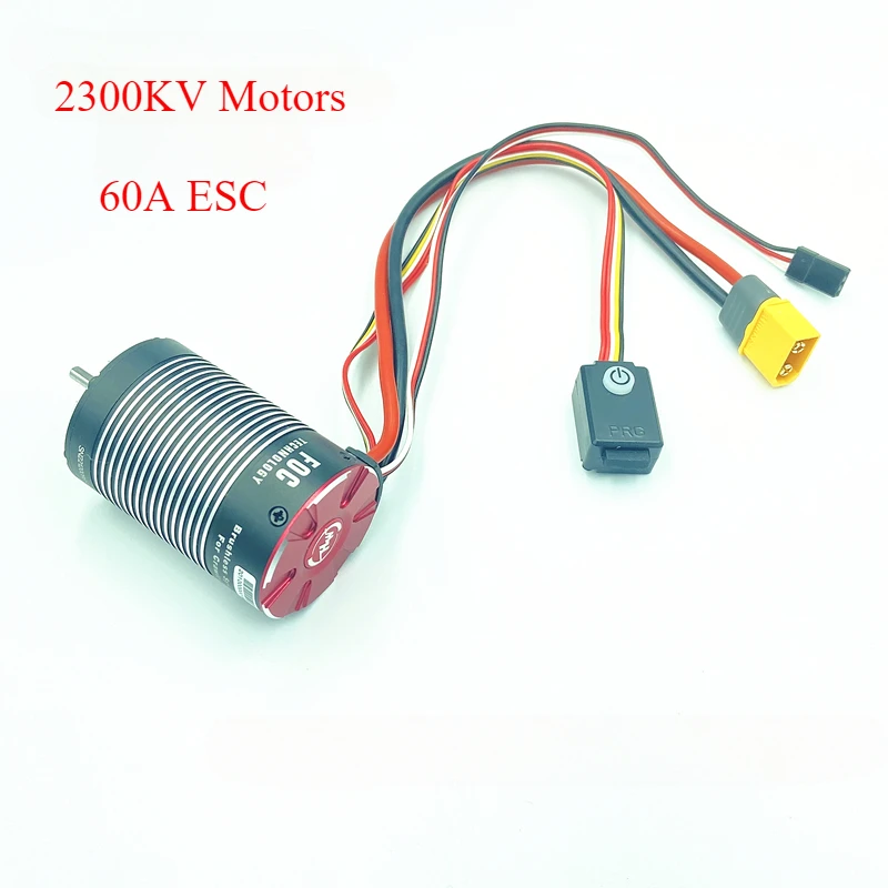 Motor impermeable sin escobillas 540 2300kV 60A ESC 2 en 1 1/10 RC Climbing Car Power Set