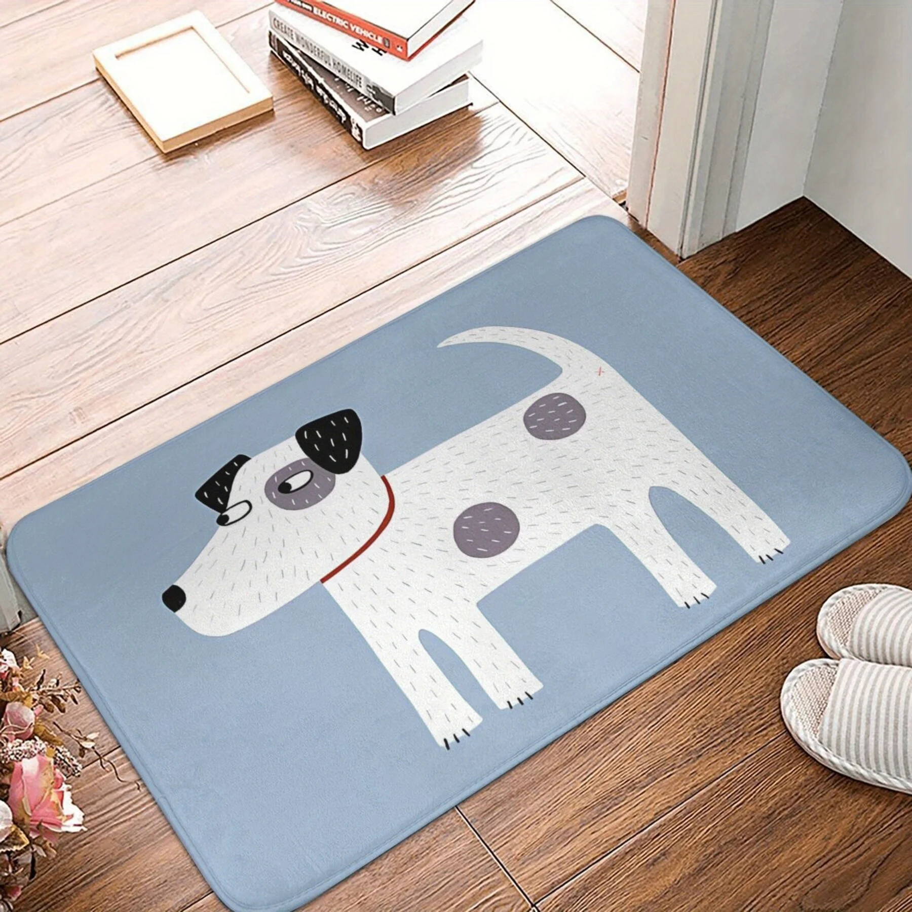 1 Parsons Jack Russell Terrier Alfombra de cocina antideslizante, tapete de dormitorio y tapete de puerta de bienvenida, poliéster, lavable a máquina, ligero