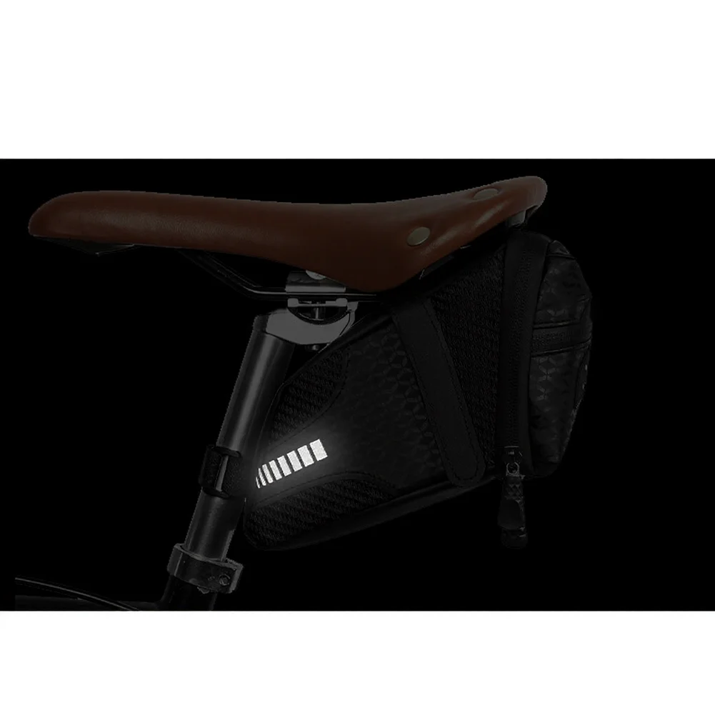 lightweight-bicycle-rear-seat-bag-127g-with-shape-retaining-structure-reflective-strips-and-seatpost-area-taillight-hanger