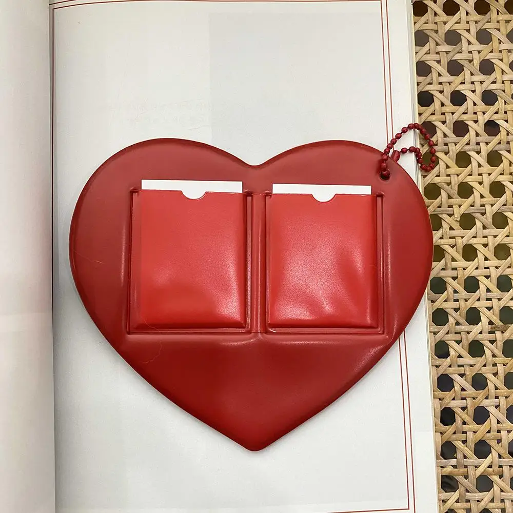 الحب شكل قلب حامل بطاقة الصورة للنساء عشاق الأزياء المعبود إطار الصورة الكورية نمط لطيف قلادة حاملي بطاقة الهوية البلاستيكية