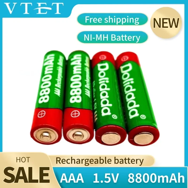 2024 New 1.5V AAA 8800mAh Rechargeable Battery NI-MH Batery for Led Light Toy Mp3 Recyclable Remote Control Long Battery Life