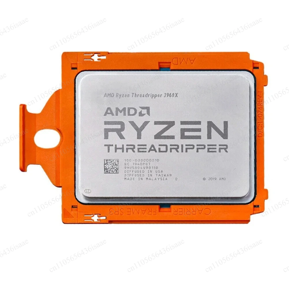 24 Core 48 Thread Threadripper 3960X Processor, Zen2 Castle Peak, PCIe 4.0, DDR4, sTRX4, Bulk, No Fan，Disassembled CPU