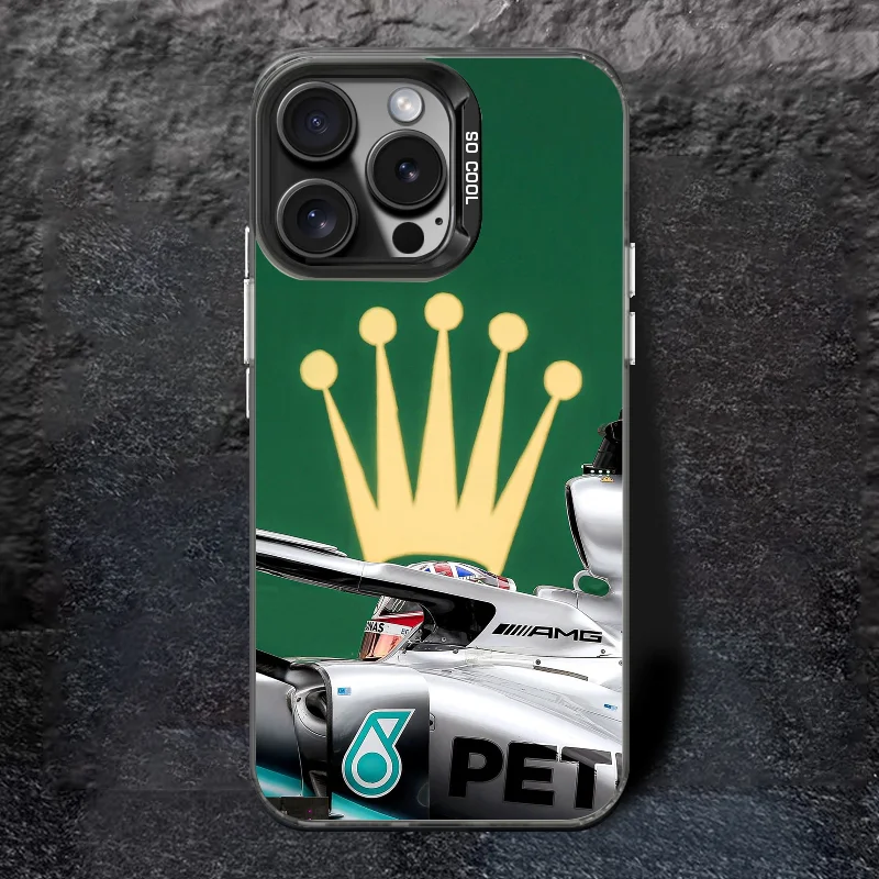 Lewis Hamilton F1 Phone Case Phone Case IMD Color Silver Shell For IPhone 16 15 14 13 12 11 Pro Max Plus