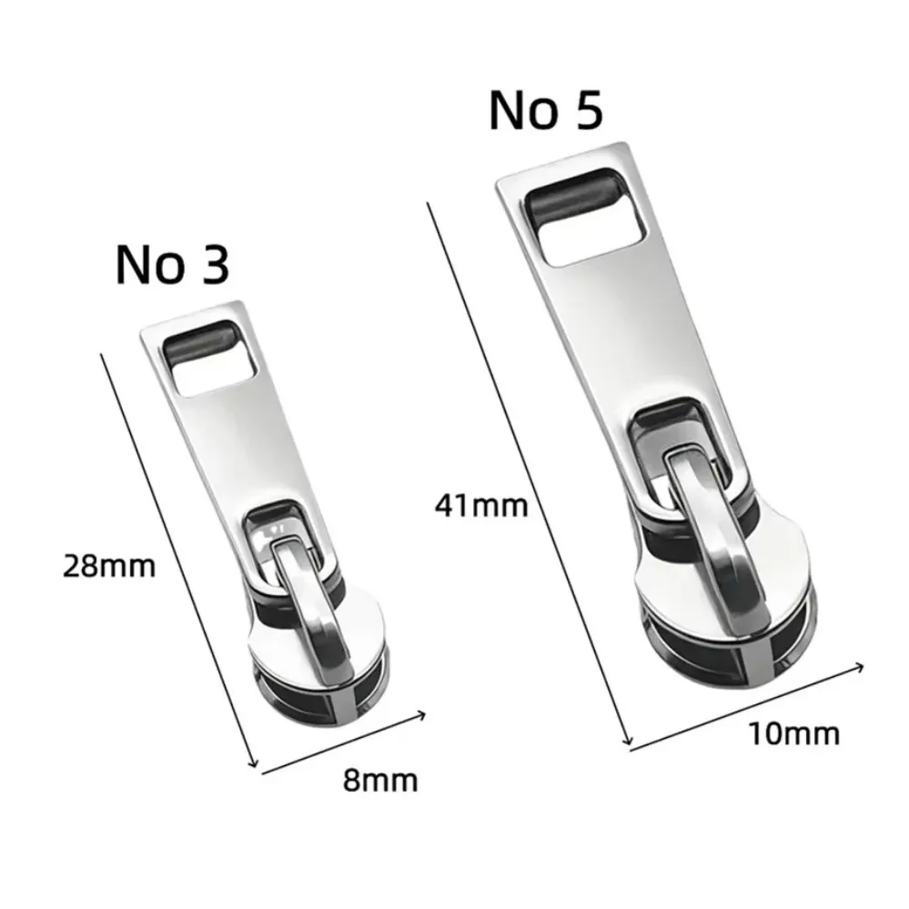 10-200Pcs 3# 5# Zipper Sliders for Nylon Zippers Bag Clothes Zip Puller Backpack Pocket Zips Repair Kit DIY Sewing Accessories