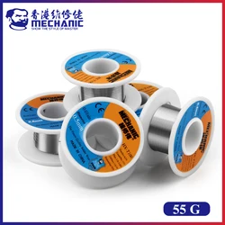 MECÂNICO-Fio de solda de alta pureza, Welding Flux 1-3% Iron Cable Reel, Mild Rosin Core, 183 ℃ Melting Point, 0.2mm-1.2mm, 55g, HX-T100