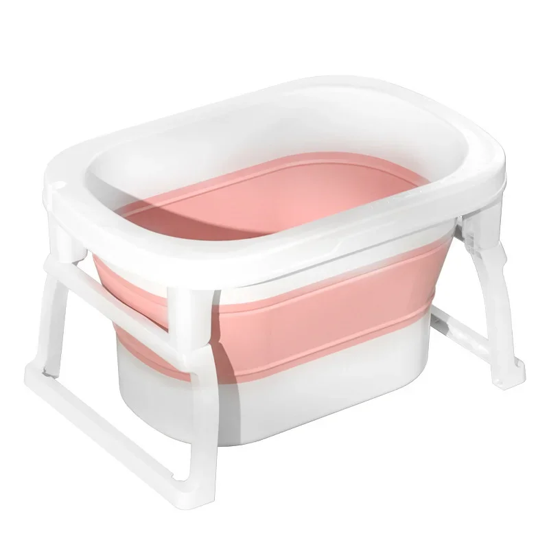 Baby Can Fold Bath Bucket Baby Bath Sitting And Lying Dual-use Bathroom Barrel Smart Home Bath For Newborns