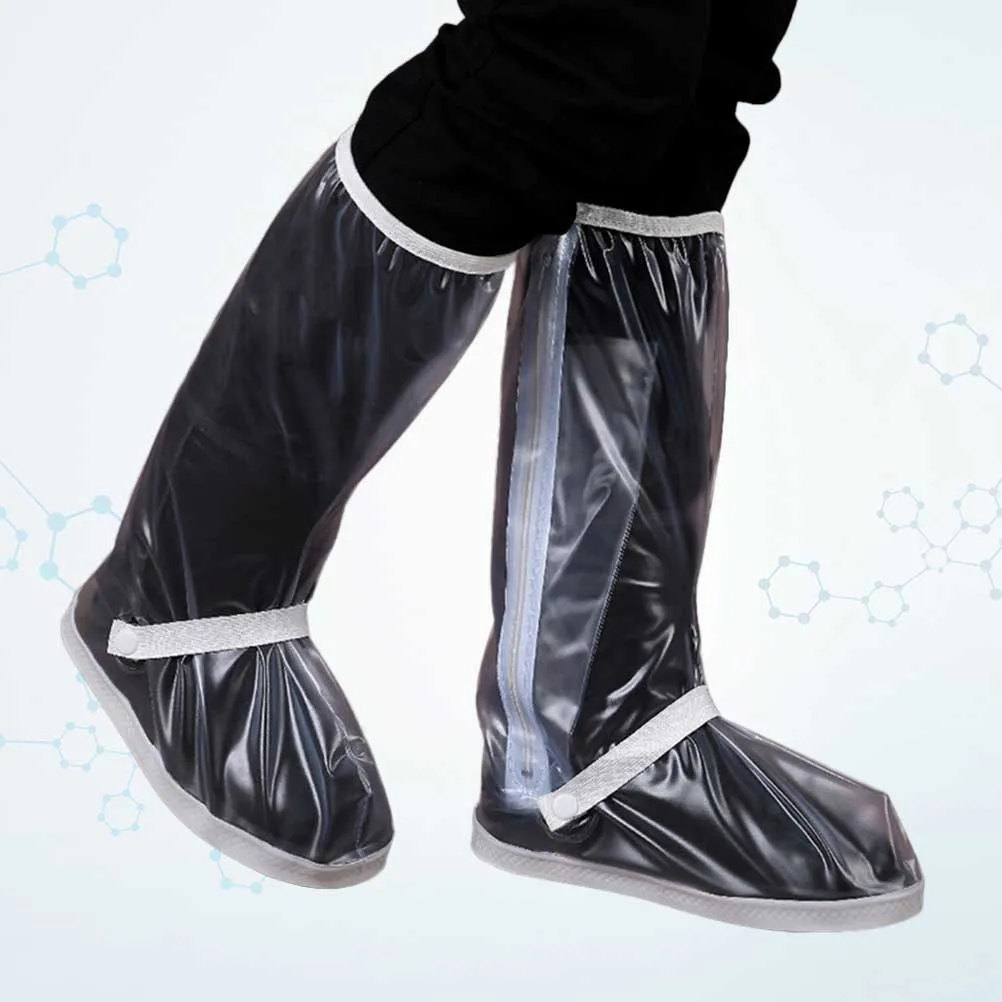 

Waterproof Rain Shoes Unisex Galoshes Reflective Belt Non Slip Sole Durable PVC Outdoor Travel Hiking Cleaning Shoe Cover Boot