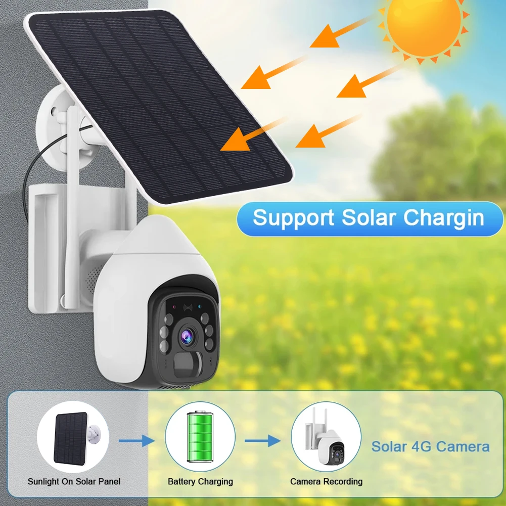 5W Solar Panel for Wireless Outdoor Security Camera Compatible with Rechargeable Battery Powered Camera Continuous Solar Power