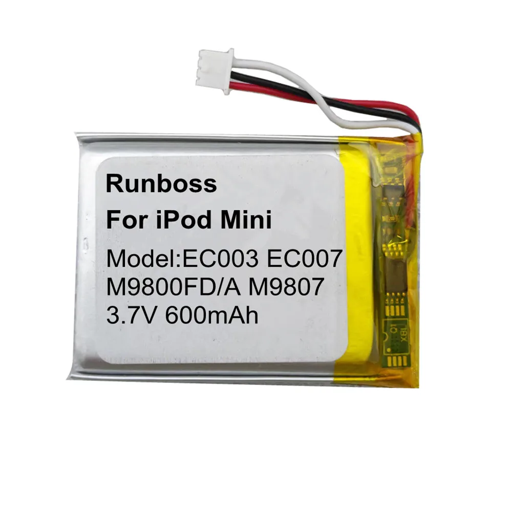 600mAh A1051 Battery For IPOD Mini 4GB Generation EC003 EC007 M9801 M9802 M9804 M9805 M9806 M9807 W065 MP3 MP4 MP3/4 1st 2nd Gen