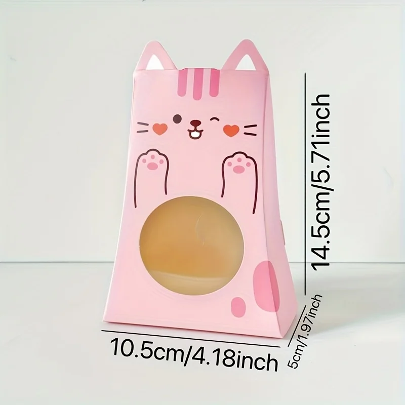 Niedliche Katzenförmige Papier-Geschenkboxen, Langlebiges Fenster-Hohldesign, für Feiertagspartys, Geburtstage, Schulveranstaltungen, Robuste Konstruktion. – Detail 10