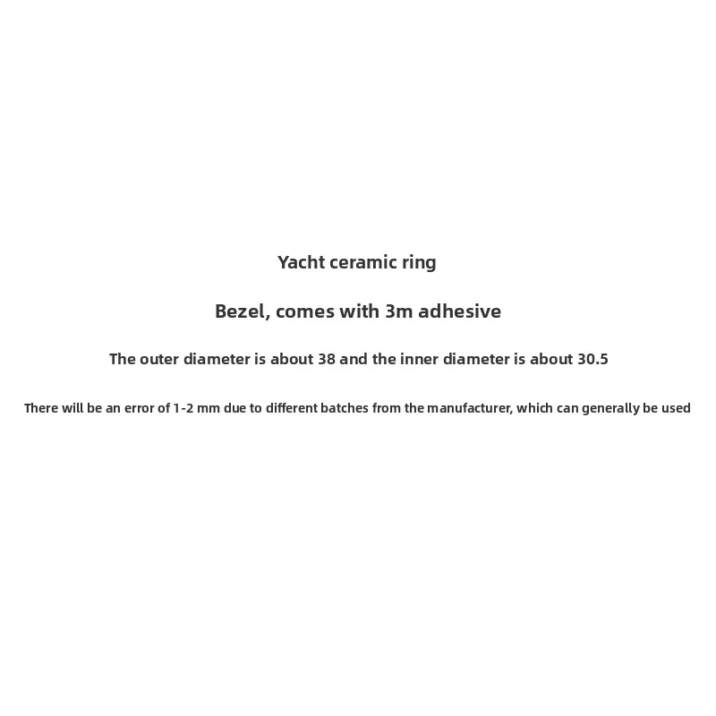 Black yacht embossed beveled ring, modified watch accessories 38mm ceramic ring three-dimensional embossed