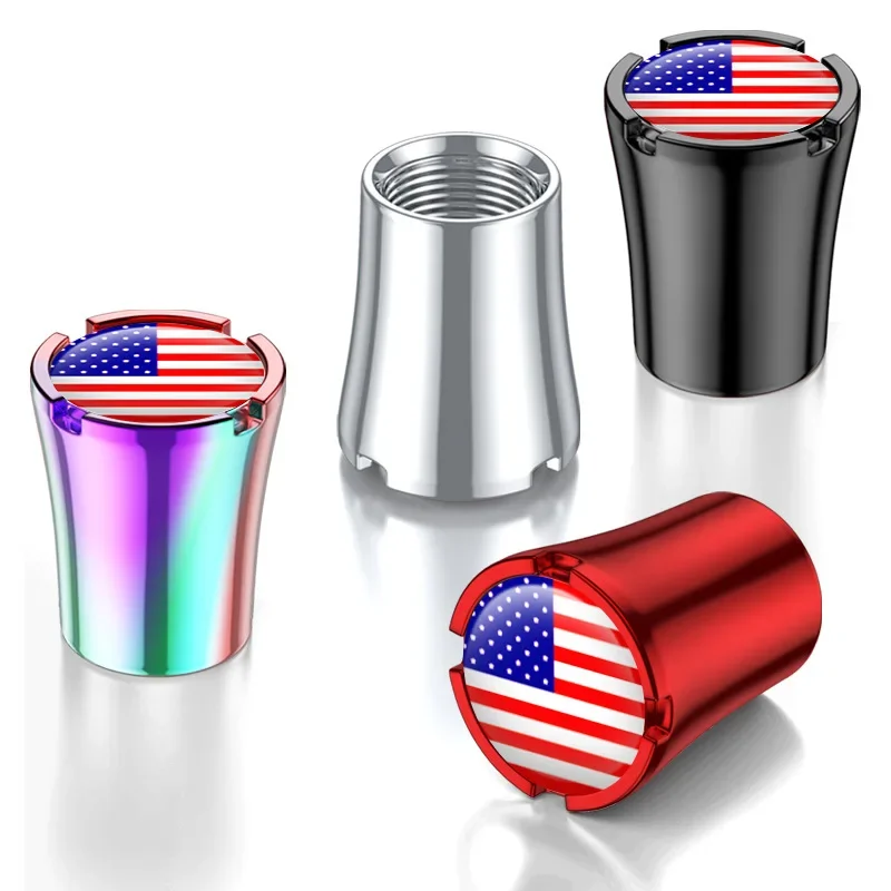 

American flag small waist tire valve dustproof decorative cap valve core