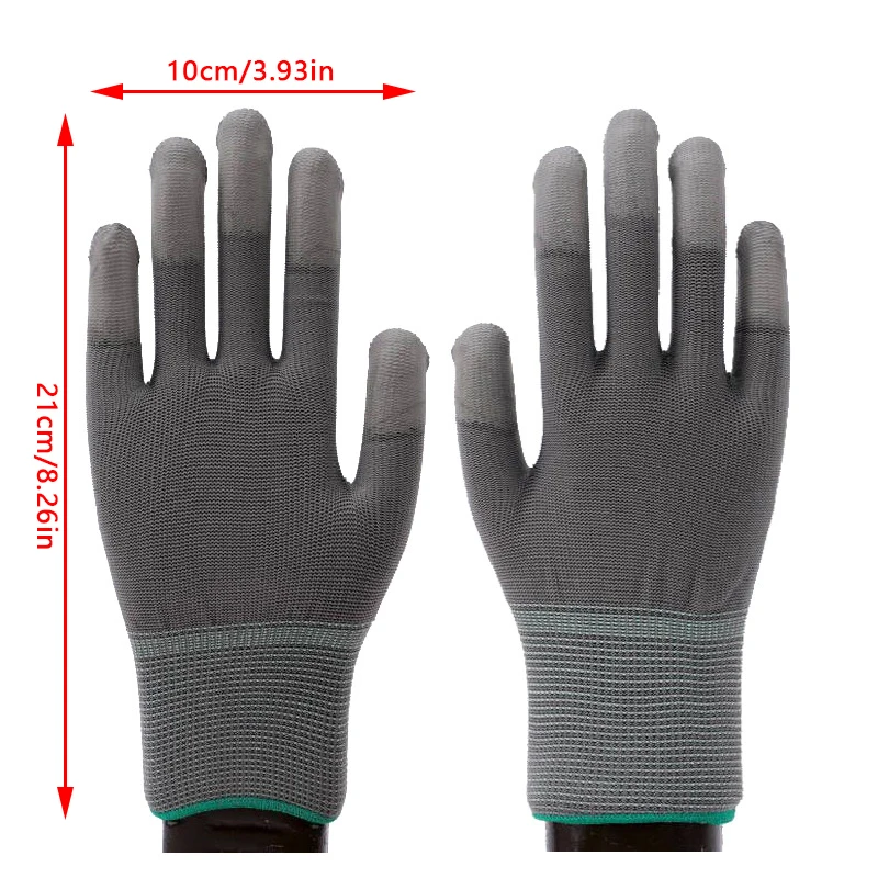 1 Pair Nylon Coated Gloves Non-Slip Work Gloves Outdoors High Quality Ventilate Anti Static Dustproof Industrial Specific Gloves