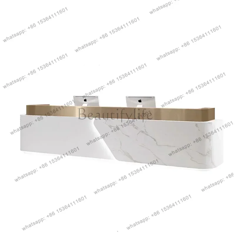Factory Direct Sales Italian Style Clothing Store Reception Desks Hotel Designer High-end Reception Desks Beauty Salon Office Fu