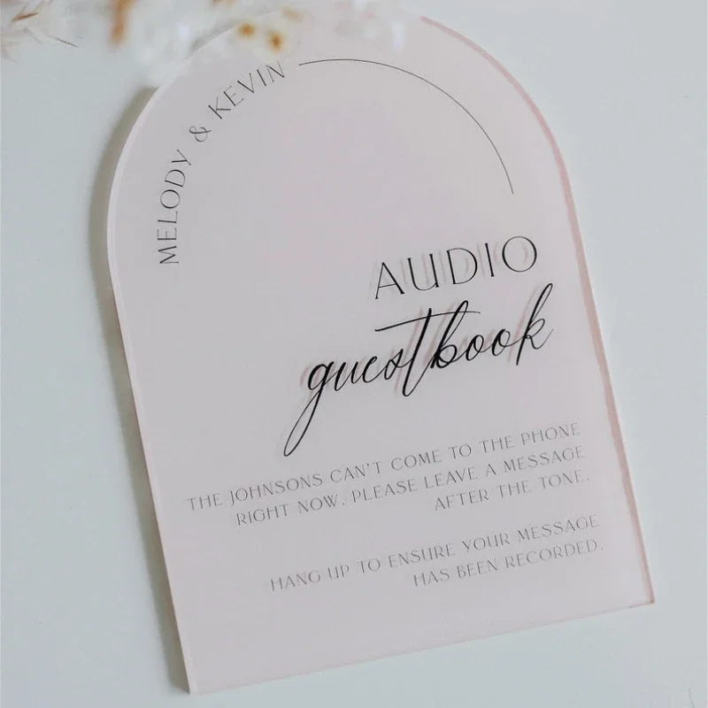 

Audio Guestbook Sign for Wedding Leave A Message After The Tone Telephone Guestbook Sign Modern Acrylic Guestbook Wedding Audio