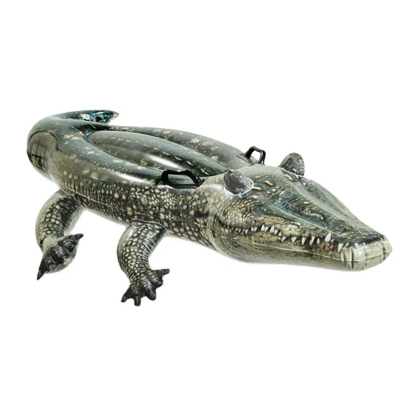 Crocodile Inflatable Pool Float Reclining Water Hammock Anti-Rollover Swimming Lounger For Kids Water Toy Pool Floating Raft