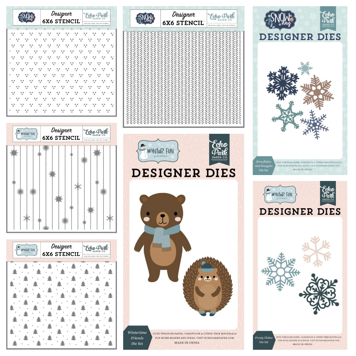 

2025new Christmas Stencil Winter Pine Trees Snowflakes Snuggles Frosty Flakes Dies DIY Scrapbooking Card Dot Clusters Decoration