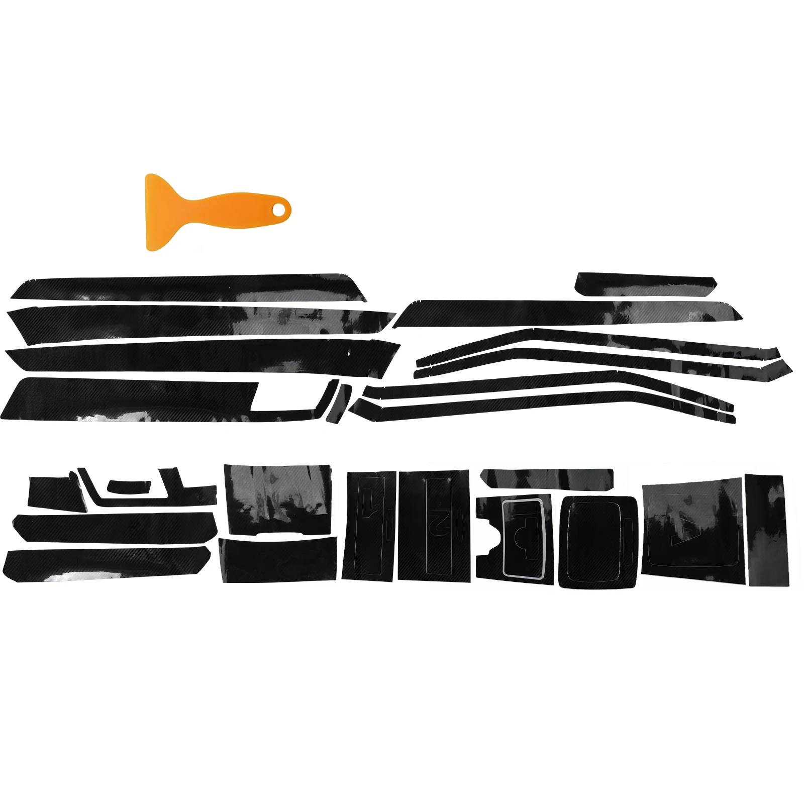 For Mercedes for benz Class for E W212 Car Interior Decals Left-hand Drive Mouldings 1 Set Sticker Waterproof Carbon Fiber