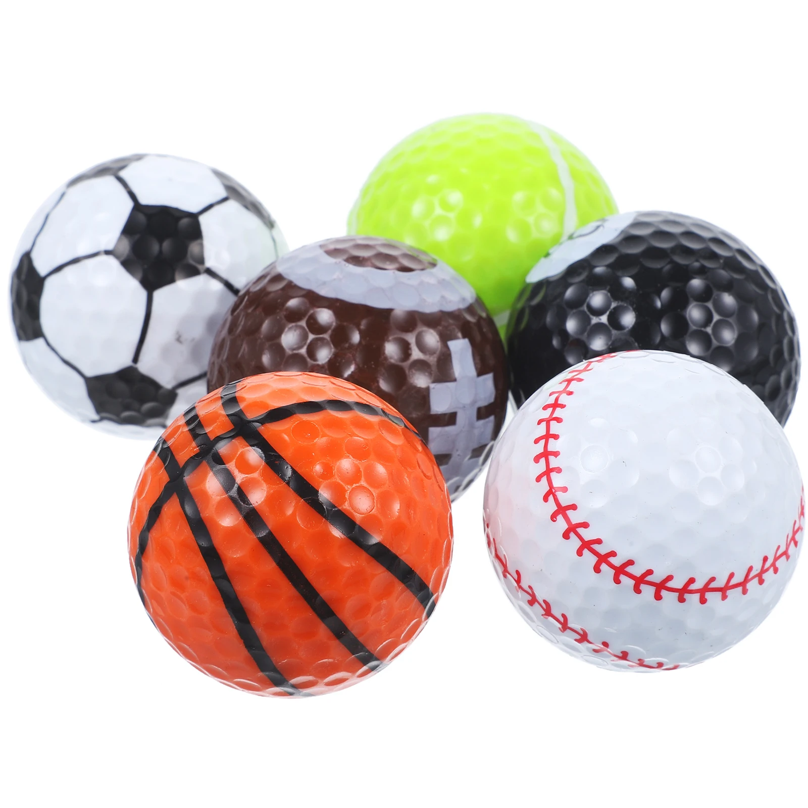 

6 Golf Balls Colored for Men Women Bulk Practice Training Sports Set PVC Box Colorful AntiWear Durable Promotional Gift
