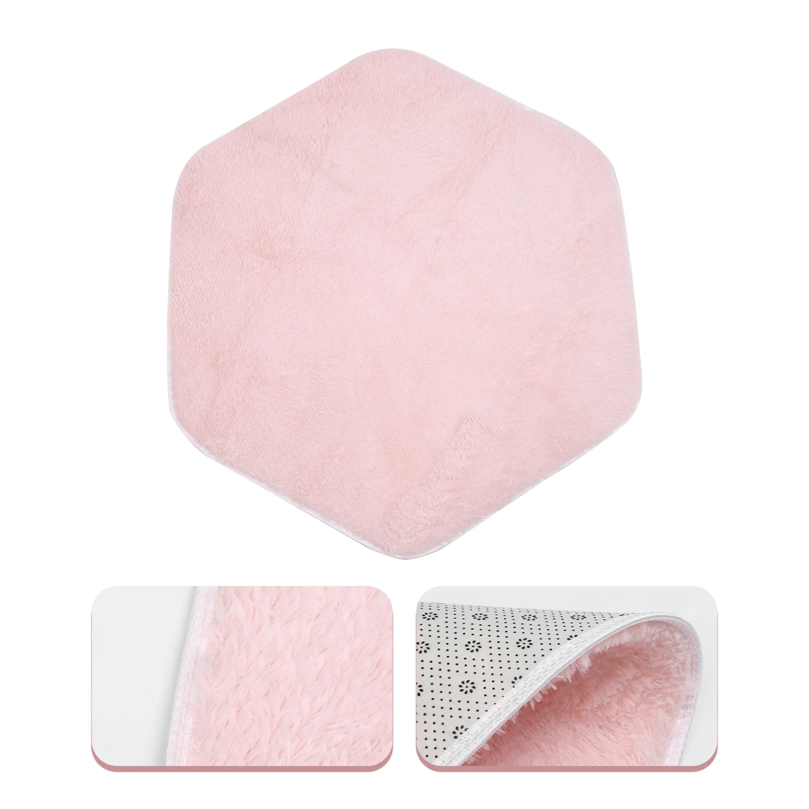 Rugs for Kids Hexagon Tent Mat Playhouse Pad Plush Carpet Baby Cushion Pink Room