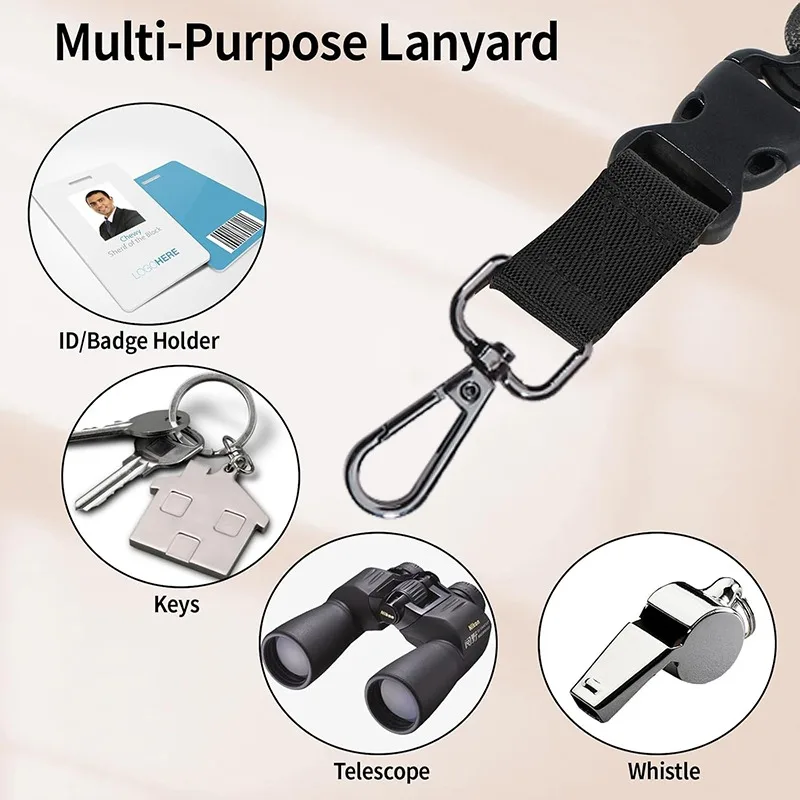 Adjustable Neckband Keychain Multi-Function Mobile Phone Lanyard Anti-Lost Badges Id Card Clip Lanyard Neck Straps Key Chain