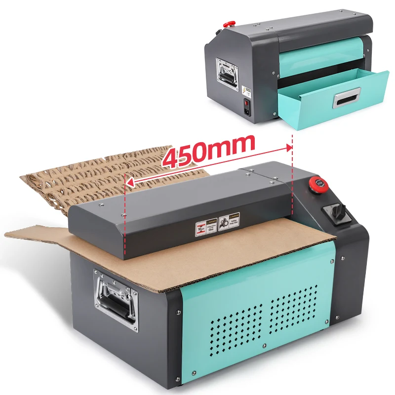 Mini 450mm Cross-Cut Waste Cardboard Box Packaging Shredder Cutting Machine Electric Power For Paper Fillers