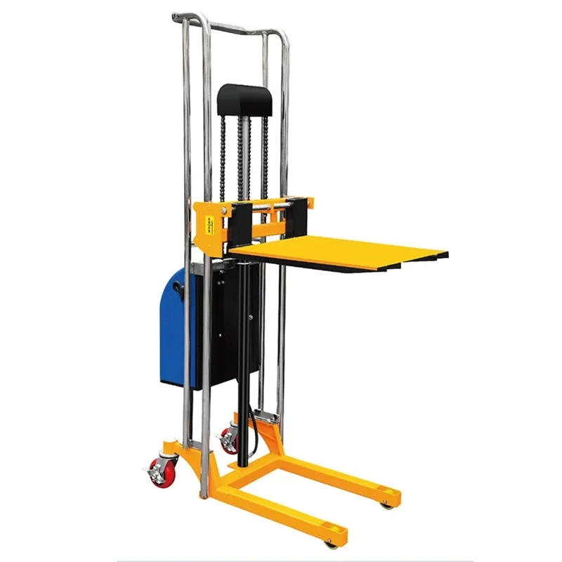 

Электрический штабелер мощностью 400 кг, вилочный погрузчик, тележка SDD с гидравлическим подъемником и загрузкой грузовика.