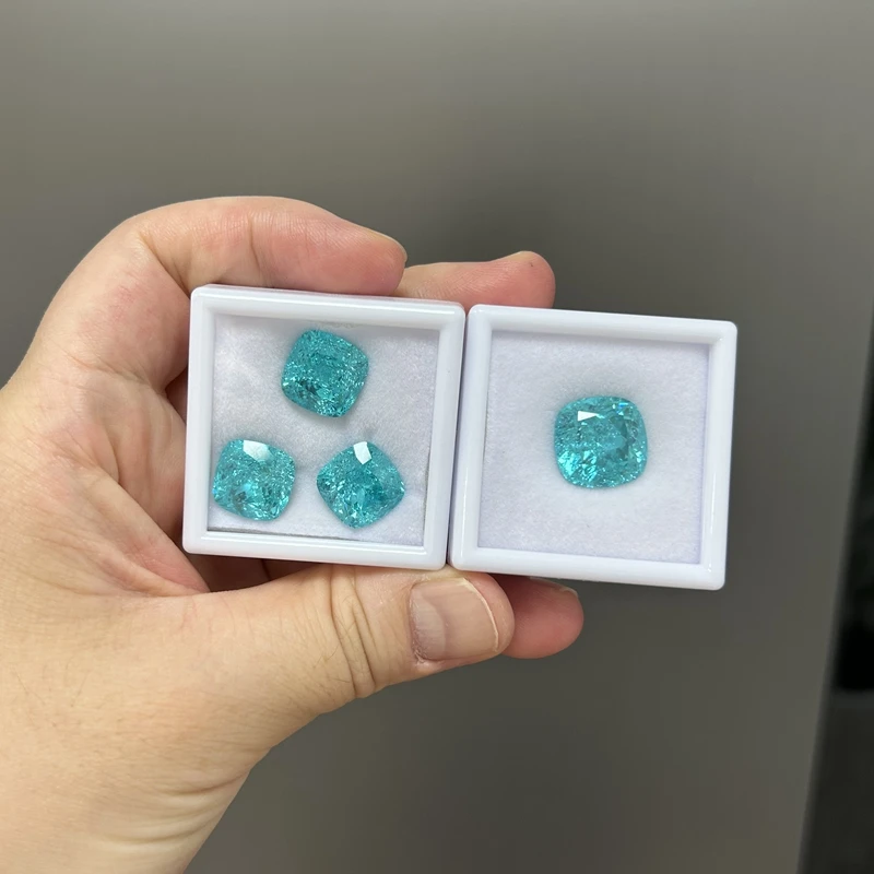 

Лучшие лабораторные выращенные квадратные подушки Параиба, измельченный лед, огранка для драгоценных камней, подвески, бусины, материалы для самостоятельного изготовления ювелирных изделий