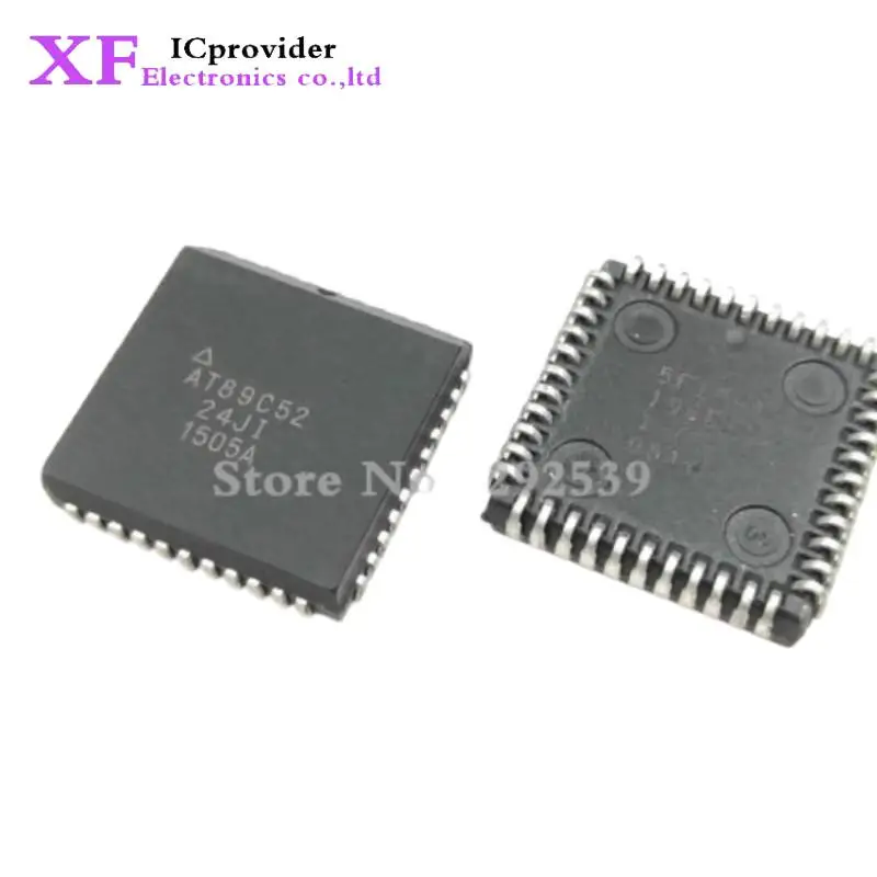  10pcs/lot AT89C52-24JI AT89C52 89C52-24JI MCU 8BIT 8KB FLASH PLCC-44 best quality.