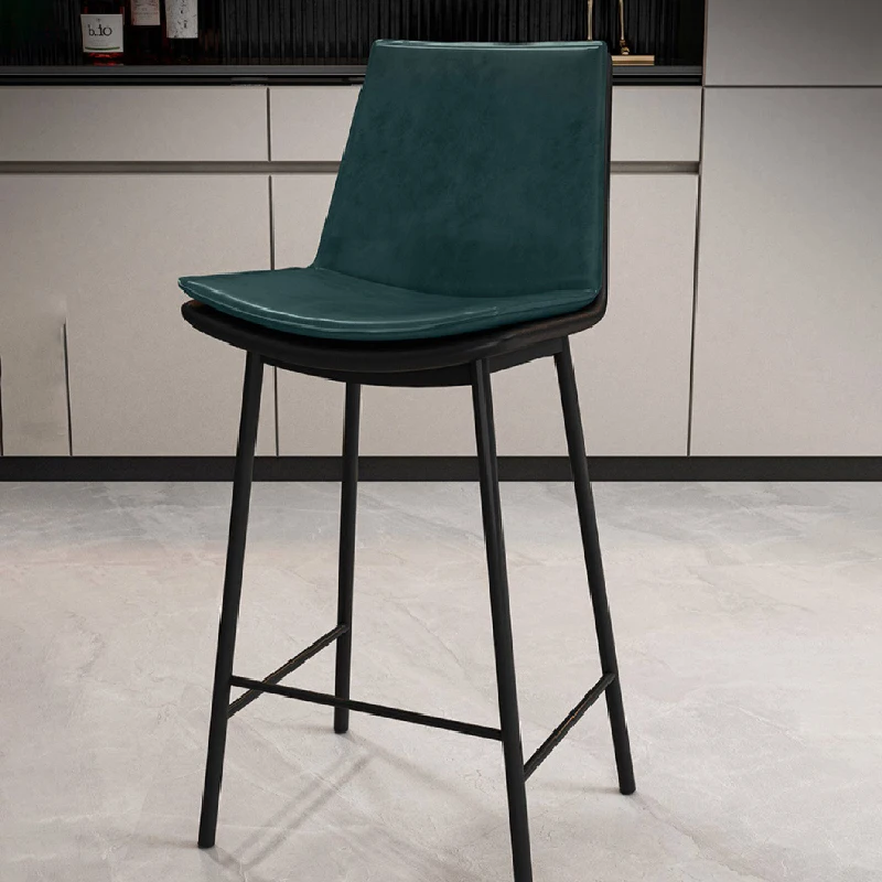 Nordic Metal Bar Chair With Backrest Comfortable Modern Counter Bar Chair Relaxing Indoor Taburetes Para Barra Home Furniture