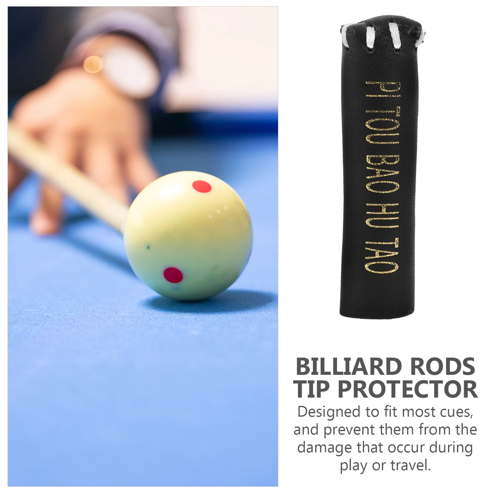 

Anti-Scratch Billiard Cue Tip Cover Thickened Snooker Rod Protector Vibration Absorbing Cue Tip Sleeve