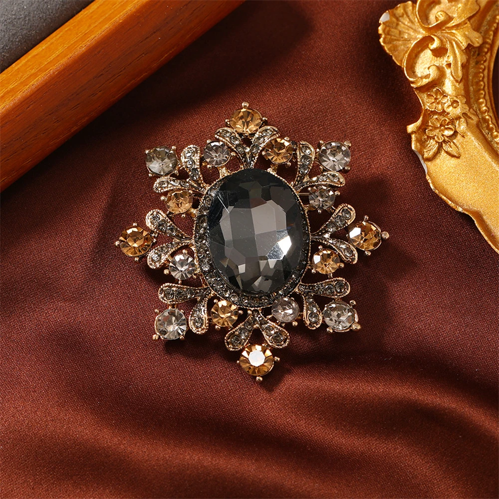 Vintage Flower Tree Brooch For Women Men Exquisite Luxurious Design Palace Style Fashion Brooch Coat Accessories Party Gift view 3