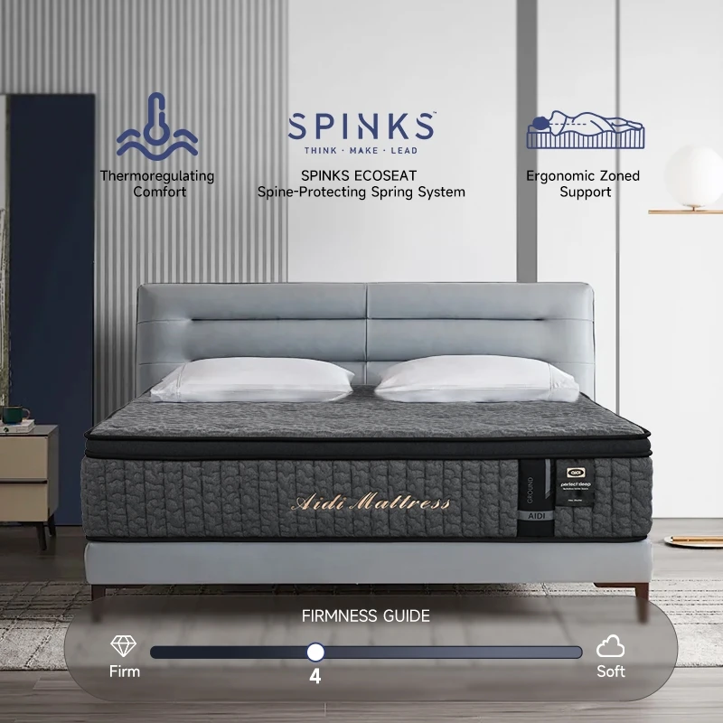 King Size Hybrid Massage Mattress Orthopedic With Spine-Protecting Spring System Ergonomic Zoned Support Shipped Rolled In A Box
