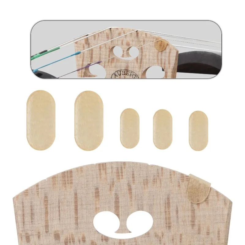 6 Stück Schaffell-Schutzpolster für Saiteninstrumente – rutschfeste Stimmung, langlebige Schaffell-Schutzpolster für Saiteninstrumente – Detail 2