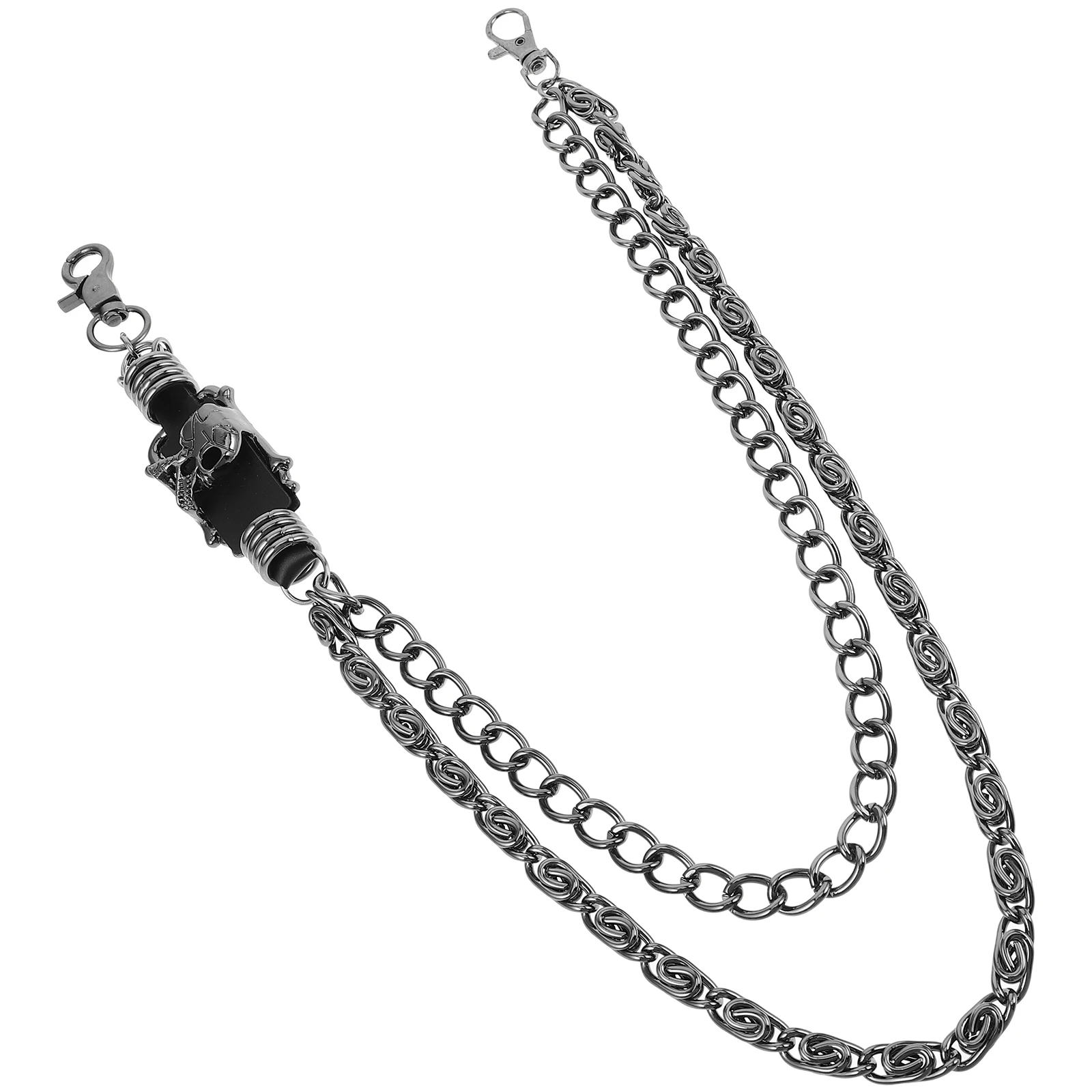 패션 메탈 팬츠 체인 고딕 펑크 진 벨트 힙합 록 허리 장식 남녀 공용 바지 액세서리