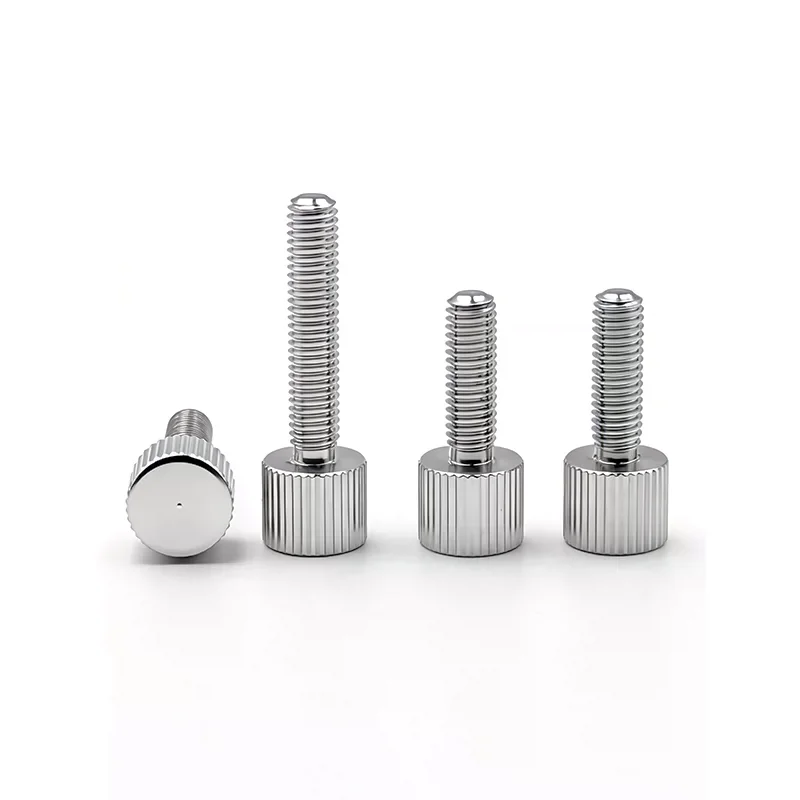 Stainless Steel Round Knurled‑Head Thumb Screw, Single‑End Large Flat Head Screw M2 M3 M4 M5 M6 M8