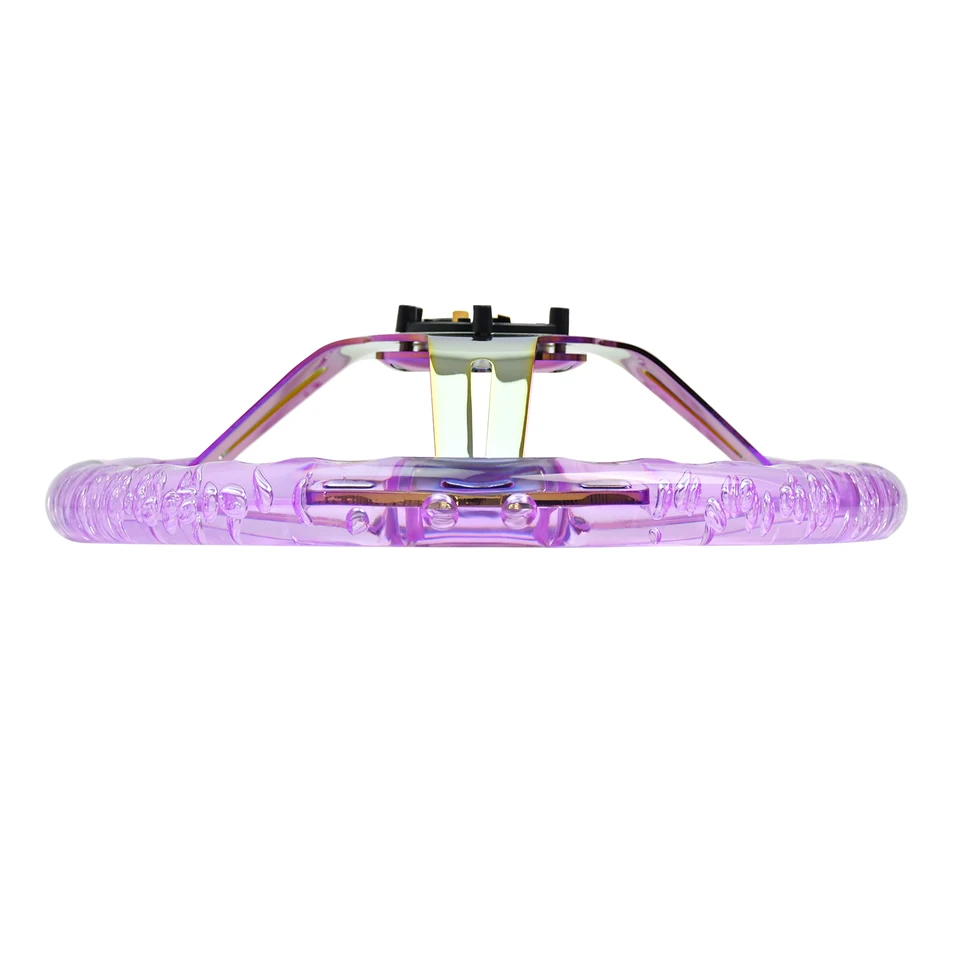 350mm アクリル ステアリングホイール ハート型 透明 サポート Sport14