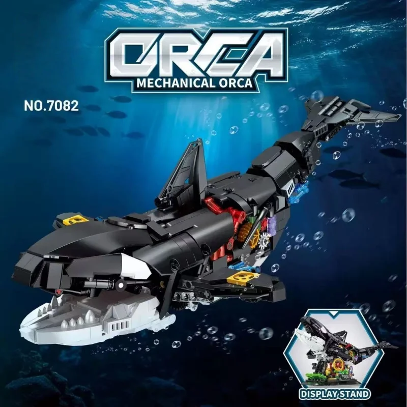 

Строительные блоки Orca, наборы игрушек для сборки глубоководных существ, развивающие STEM-игрушки для мальчиков, подарки на вечеринки, подарки на Рождество и день рождения