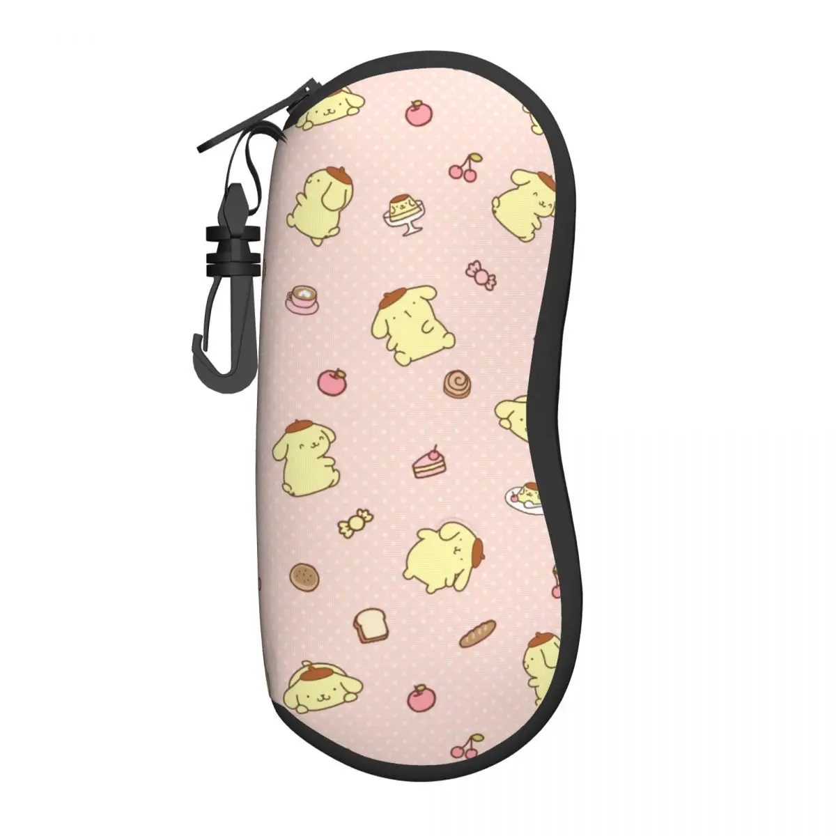 Pink Pom Pom Purin Cartoon Glasses Case Printing Zipper Sunglasses Storage Box Anti-Pressure Eyewear Container