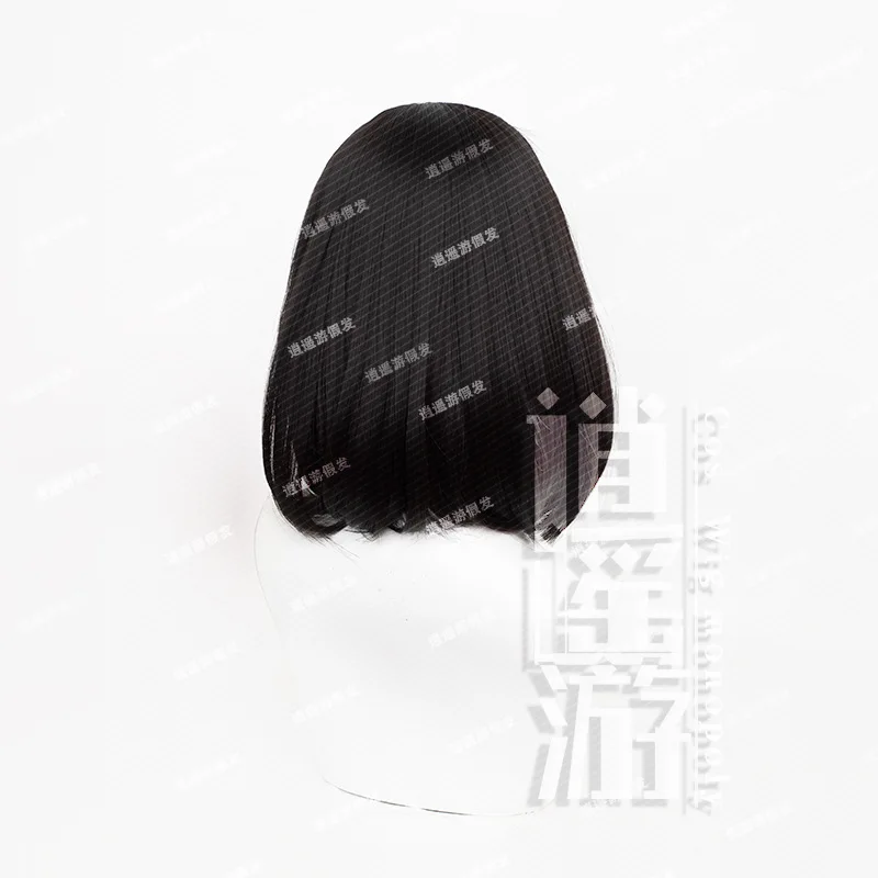 Perruque de Cosplay attaque sur Titan Mikasa Ackerman, Simulation du cuir chevelu, cheveux noirs, cadeau d'halloween