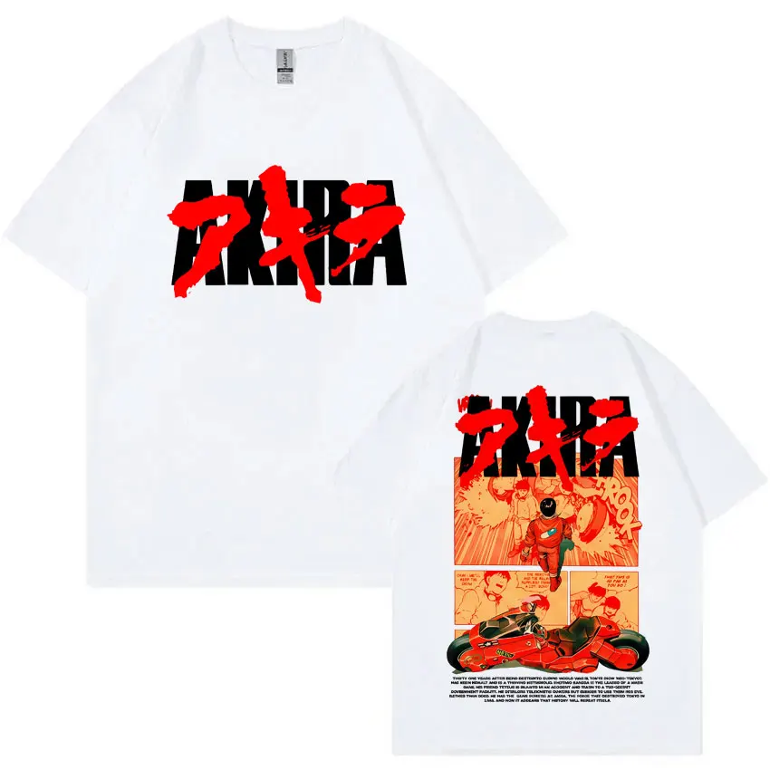 Japanische Science Fiction Cartoon Film Anime Akira Shotaro Kaneda Grafik T Shirts Männer Frauen Baumwolle Vintage Übergroßen T-shirts – Detail 6